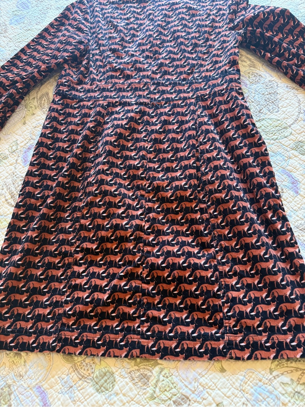 Boden corduroy fox print dress - Picture 10 of 14